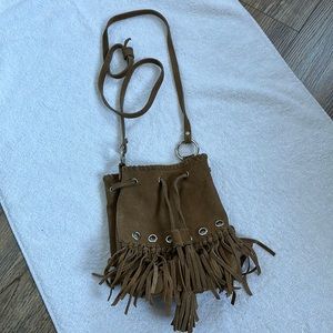 Madison Harding Suede Leather Fringe Bag
